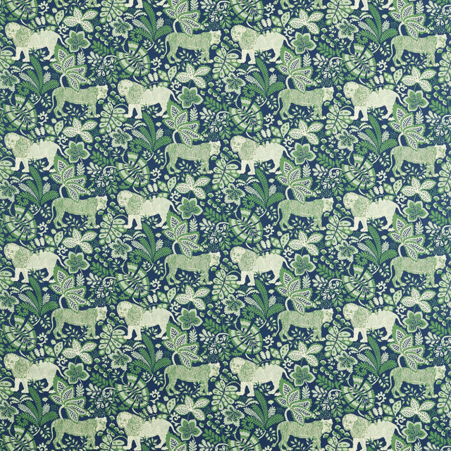 Scion RUMBLE IN THE JUNGLE MIDNIGHT/MINT Fabric