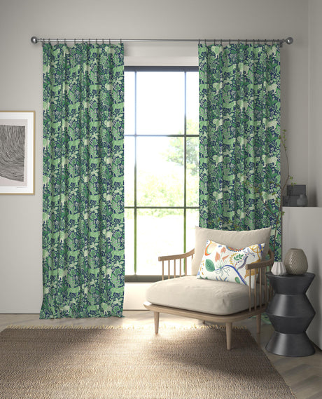 Scion RUMBLE IN THE JUNGLE MIDNIGHT/MINT Fabric