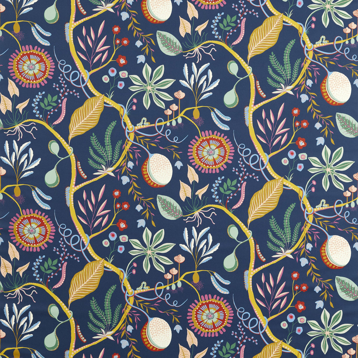 Scion JACKFRUIT AND THE BEANSTALK MIDNIGHT Fabric