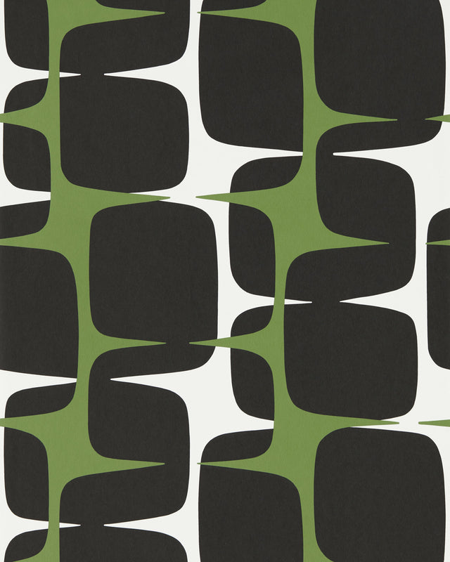 Scion GOING LOHKO JUNIPER/LIQUORICE Wallpaper