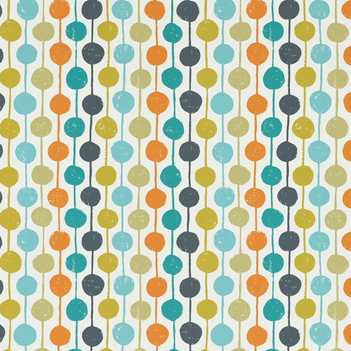 Scion TAIMI WP SULPHUR/TANGERINE/KINGFISHER Wallpaper