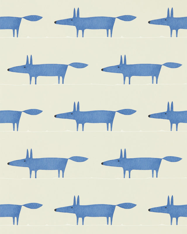 Scion MIDI FOX WP PEBBLE/DENIM Wallpaper