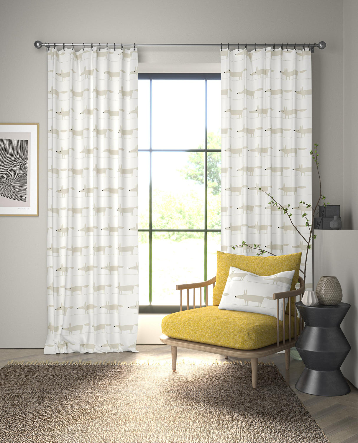 Scion MIDI FOX SNOW Fabric