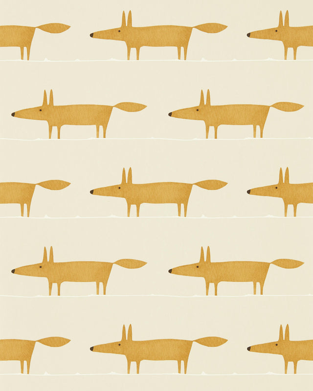 Scion MIDI FOX WP RAFFIA/CHAI Wallpaper