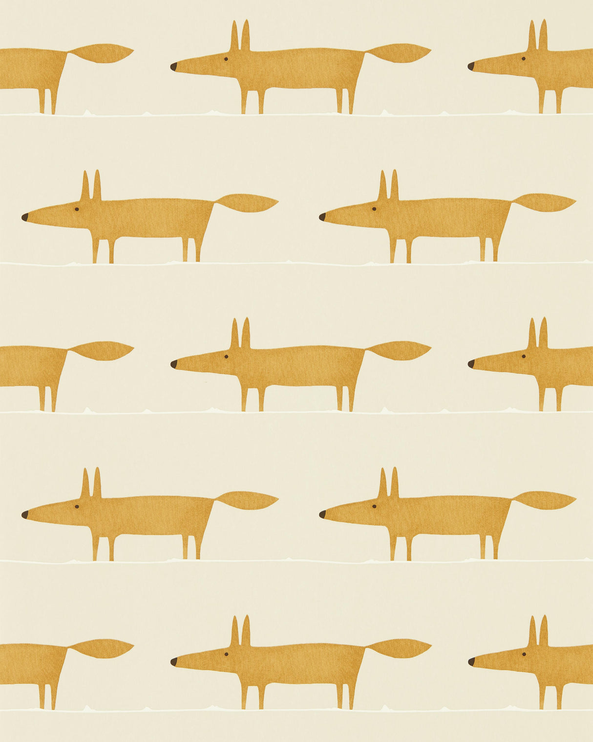 Scion MIDI FOX WP RAFFIA/CHAI Wallpaper