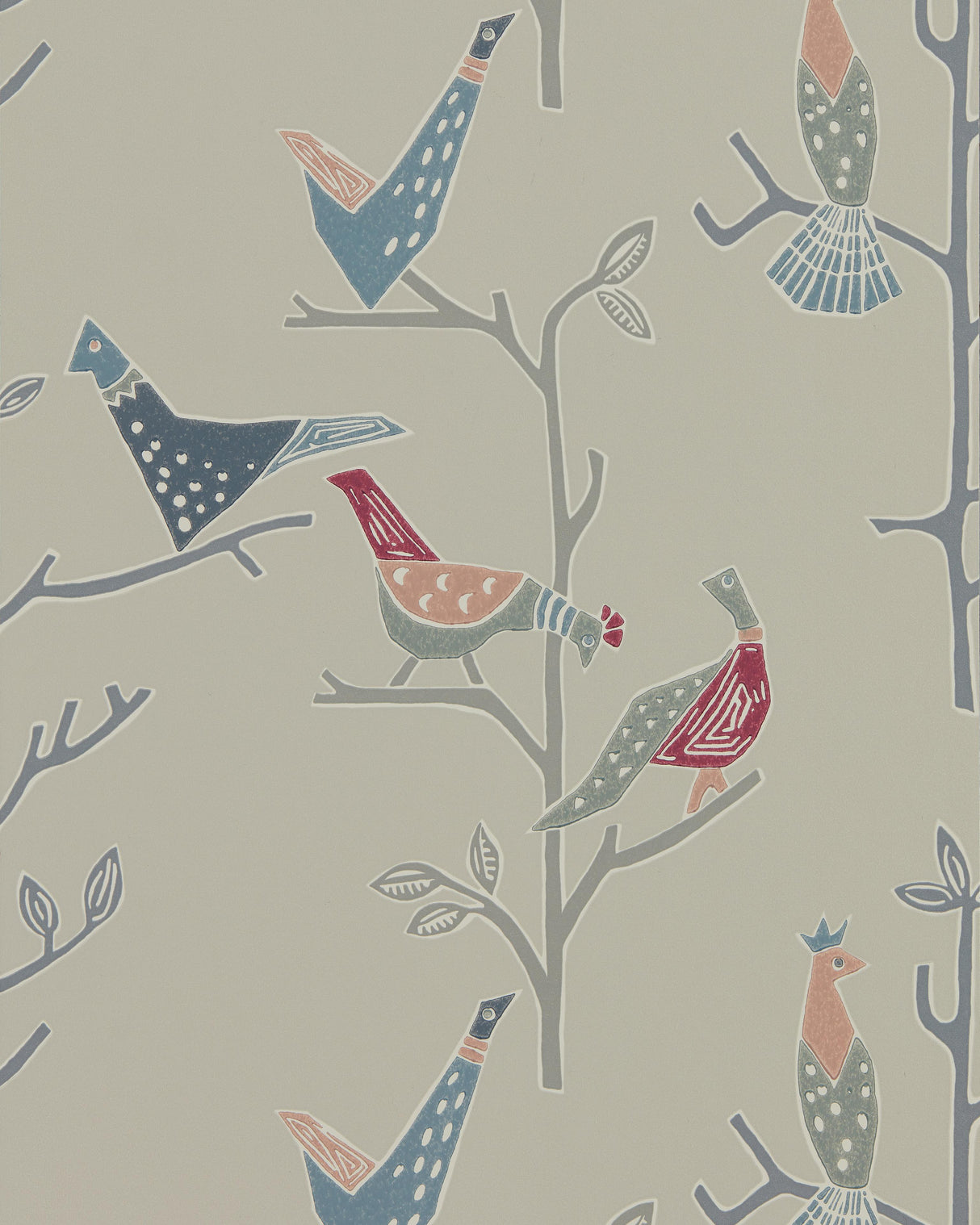 Scion PASSARO ROSE/STEEL Wallpaper