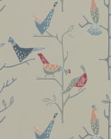 Scion PASSARO ROSE/STEEL Wallpaper