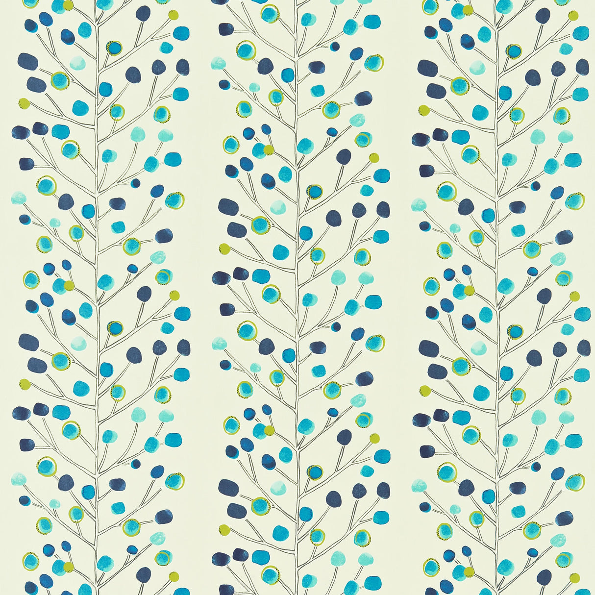 Scion BERRY TREE PEACOCK/POWDER BLUE Drapery Fabric
