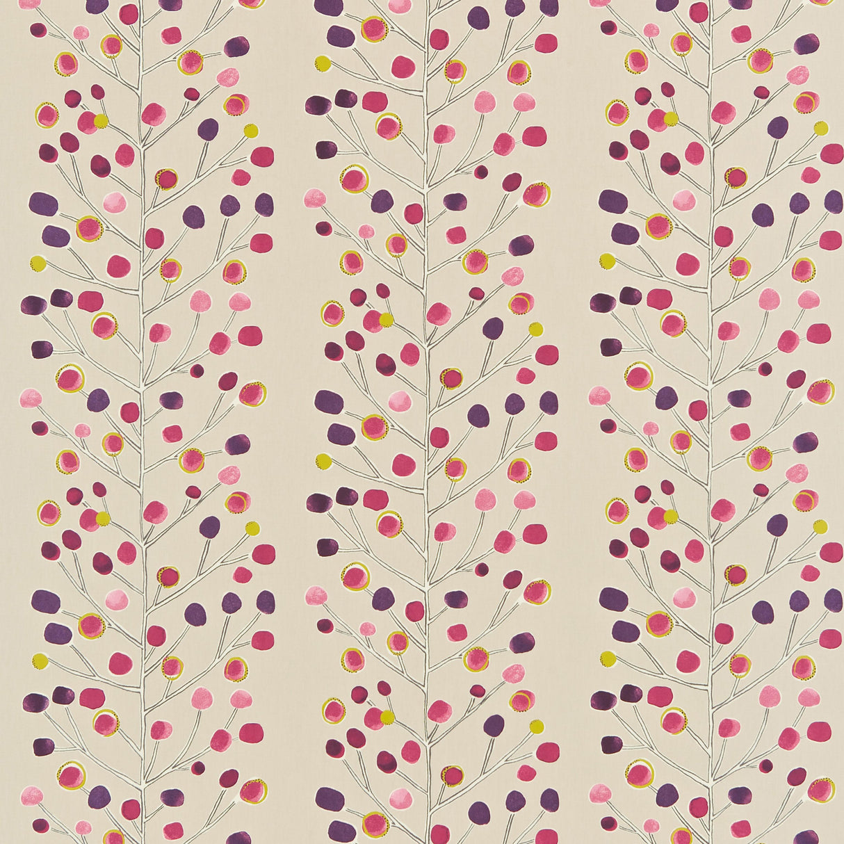 Scion BERRY TREE MINT/PLUM/BERRY Drapery Fabric