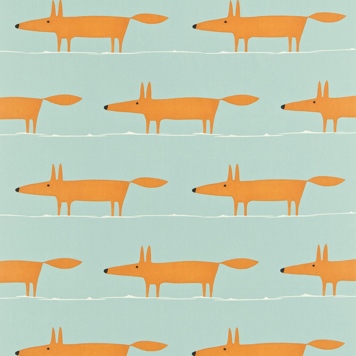 Scion MR FOX SKY/TANGERINE Drapery Fabric