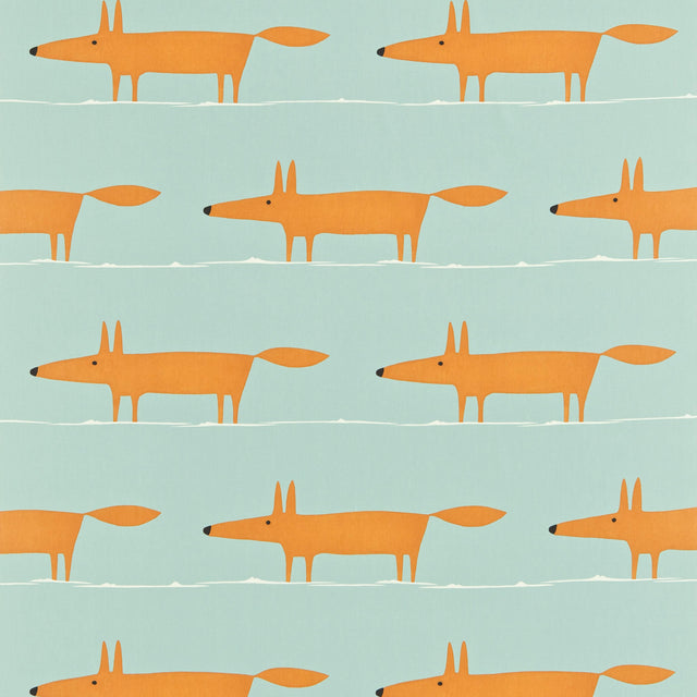Scion MR FOX SKY/TANGERINE Drapery Fabric