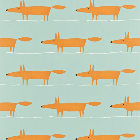 Scion MR FOX SKY/TANGERINE Drapery Fabric
