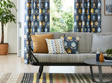 Scion PEPINO SKY/CINNAMON/INK Drapery Fabric