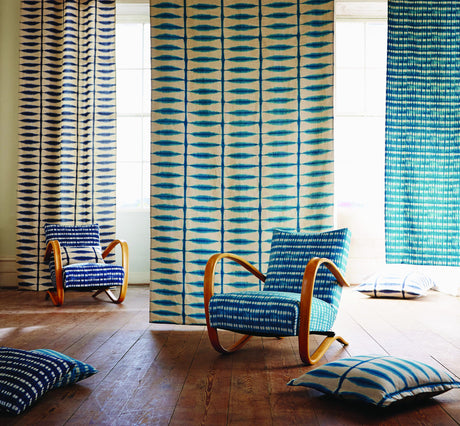 Scion SHIBORI TEAL/LINEN Drapery Fabric