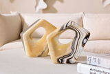 Phillips Collection Onyx Triangle Sculpture Zebra Tabletop