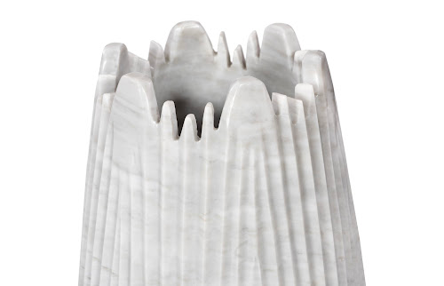 Phillips Collection Marble Cocoon White Large Vase