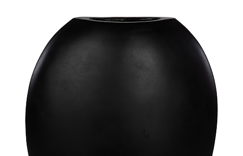 Phillips Collection Pod , Large Black Matte Vase