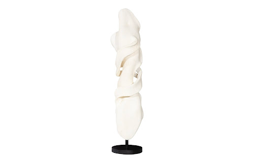 Phillips Collection Cast Dancing Sculpture, Pirouette, Faux Bleached Off White Accent