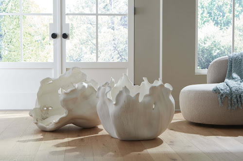 Phillips Collection Cast Root , Open Faux Bleached Bowl