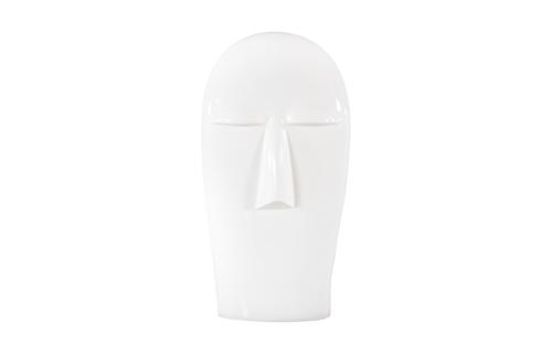 Phillips Collection Emerging Face Sculpture Gel Coat White Accent