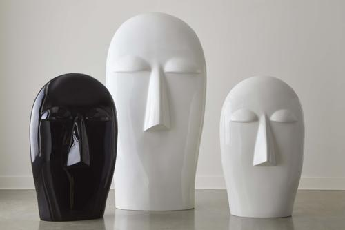Phillips Collection Emerging Face Sculpture Gel Coat White Accent