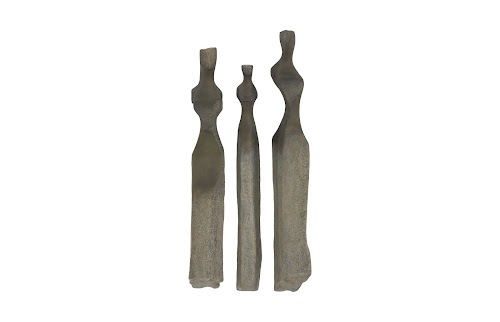 Phillips Collection Cast Women Wall Art, Set of 3 Small Splinter Stone Finish Accent