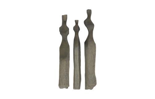 Phillips Collection Cast Women Wall Art, Set of 3 Small Splinter Stone Finish Accent