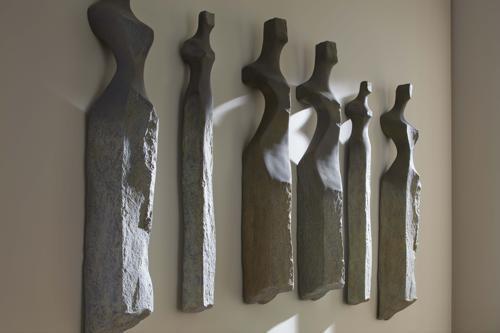 Phillips Collection Cast Women Wall Art, Set of 3 Small Splinter Stone Finish Accent
