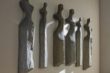 Phillips Collection Cast Women Wall Art, Set of 3 Small Splinter Stone Finish Accent