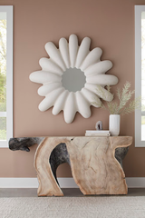 Phillips Collection Radial Shell White Stone Mirror