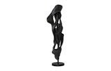 Phillips Collection Cast Dancing Sculpture, Coup, Charcoal Black Black Accent