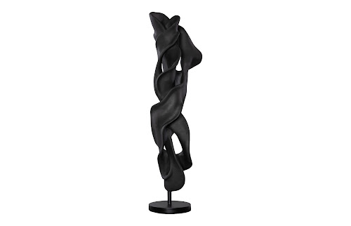 Phillips Collection Cast Dancing Sculpture, Coup, Charcoal Black Black Accent