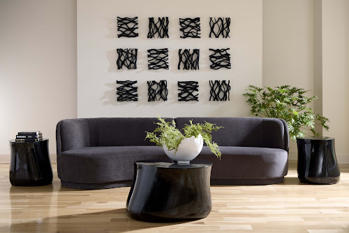 Phillips Collection Mellow Gel Coat Black Coffee Table