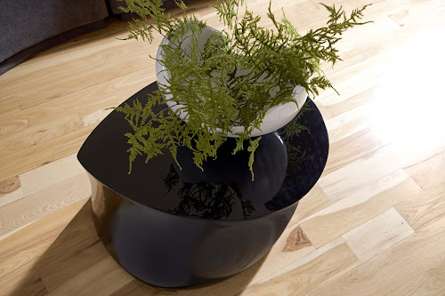 Phillips Collection Mellow Gel Coat Black Coffee Table