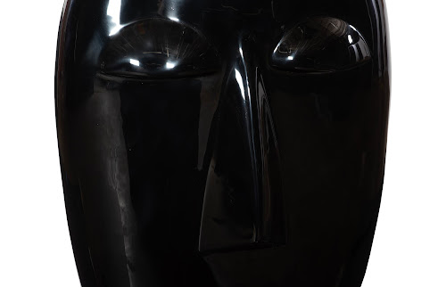 Phillips Collection Emerging Face Sculpture Gel Coat Black Small Accent
