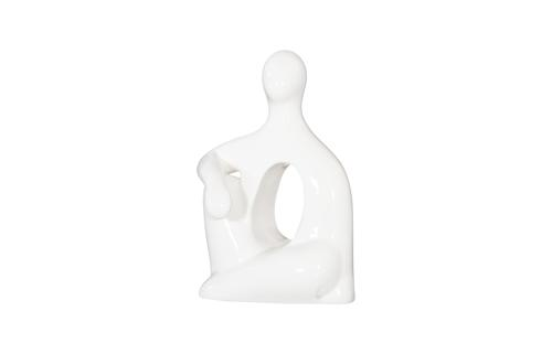 Phillips Collection Seated Sculpture Gel Coat White Accent