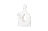 Phillips Collection Seated Sculpture Gel Coat White Accent
