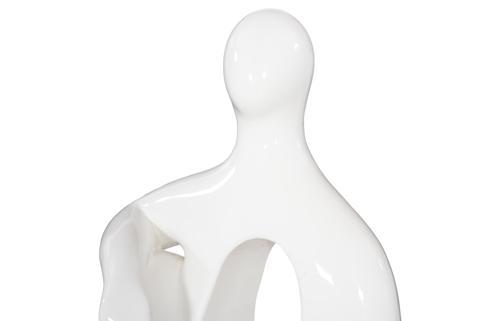 Phillips Collection Seated Sculpture Gel Coat White Accent