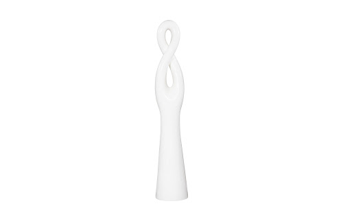 Phillips Collection Twisted Sculpture Gel Coat White Accent
