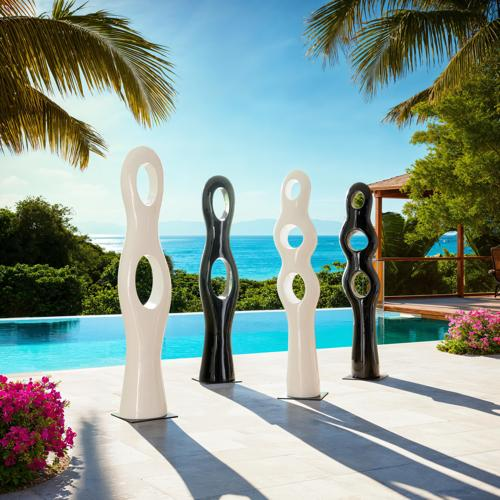 Phillips Collection Twisted Sculpture Gel Coat White Accent