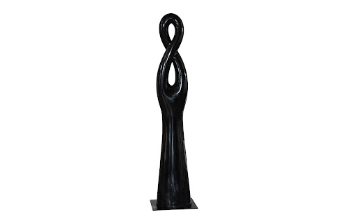 Phillips Collection Twisted Sculpture Gel Coat Black Accent
