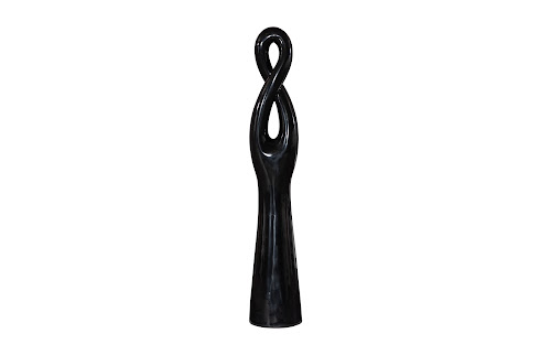 Phillips Collection Twisted Sculpture Gel Coat Black Accent