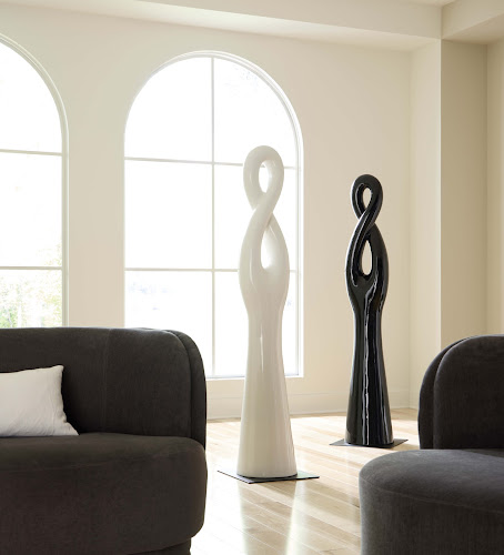 Phillips Collection Twisted Sculpture Gel Coat Black Accent