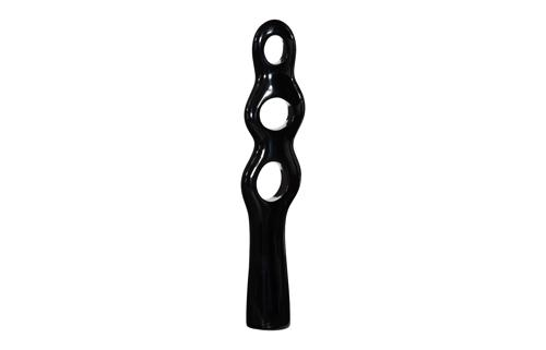 Phillips Collection Triple Circle Sculpture Gel Coat Black Accent