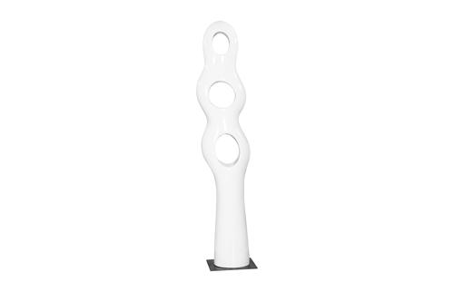 Phillips Collection Triple Circle Sculpture Gel Coat White Accent