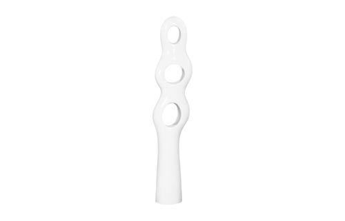 Phillips Collection Triple Circle Sculpture Gel Coat White Accent