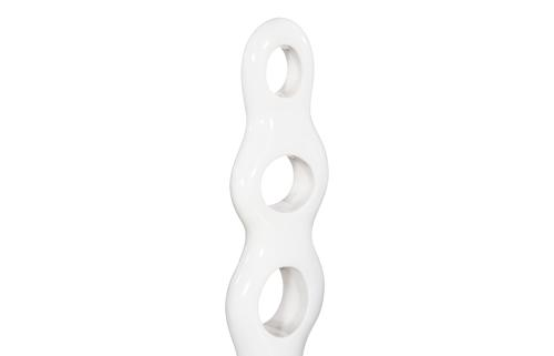 Phillips Collection Triple Circle Sculpture Gel Coat White Accent