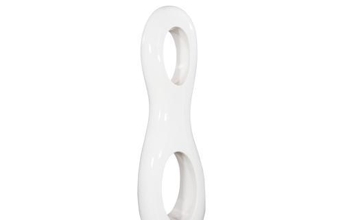 Phillips Collection Double Circle Sculpture Gel Coat White Accent