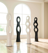 Phillips Collection Double Circle Sculpture Gel Coat White Accent