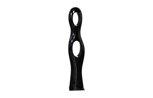 Phillips Collection Double Circle Sculpture Gel Coat Black Accent